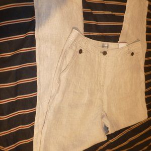 NWT Chicos Tan Linen pants size 1.5R.